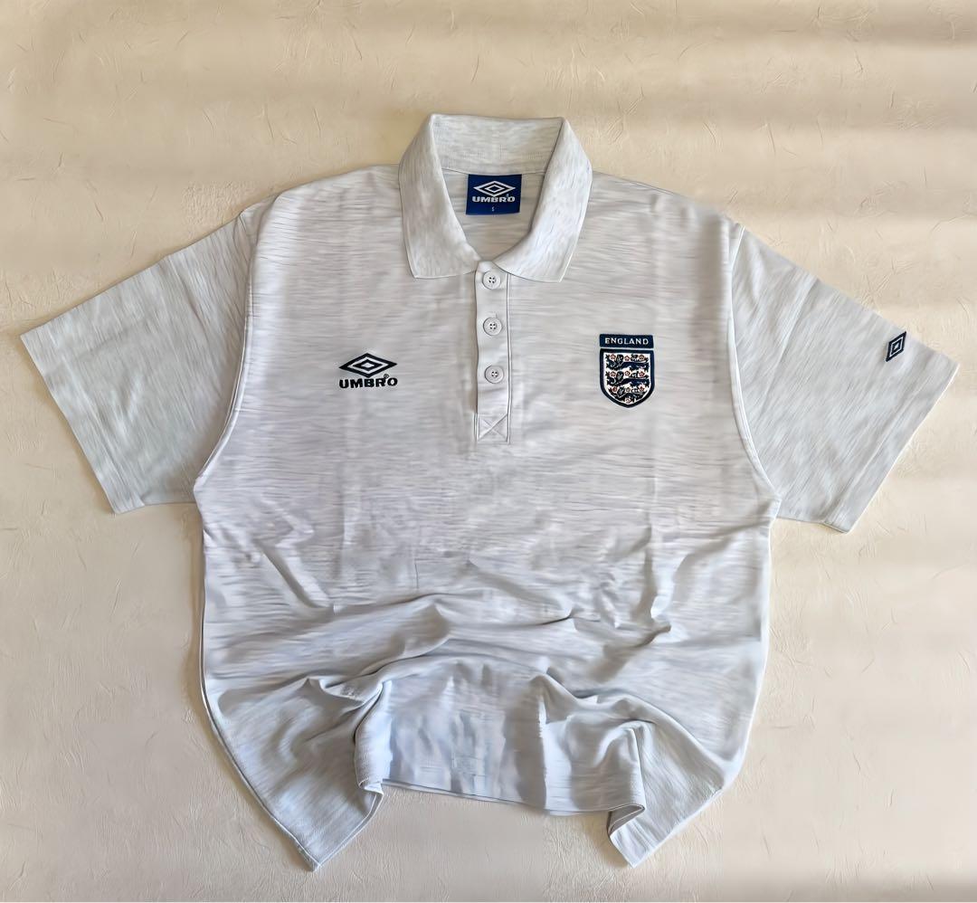 激レア　90s umbro イングランド代表　ポロシャツ　ゲームシャツ