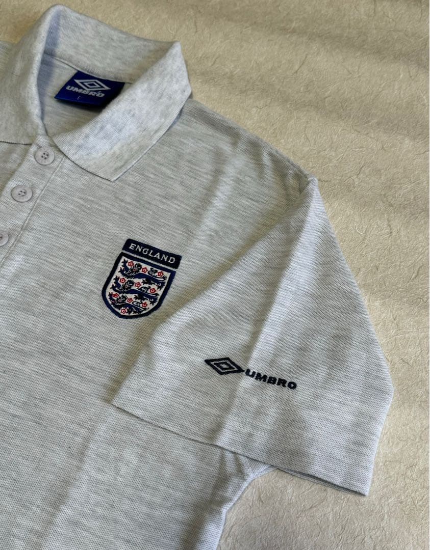 激レア　90s umbro イングランド代表　ポロシャツ　ゲームシャツ