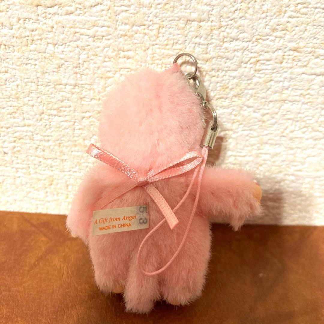 レア モンチッチ ピンク レトロ ぬいぐるみ ストラップ マスコット