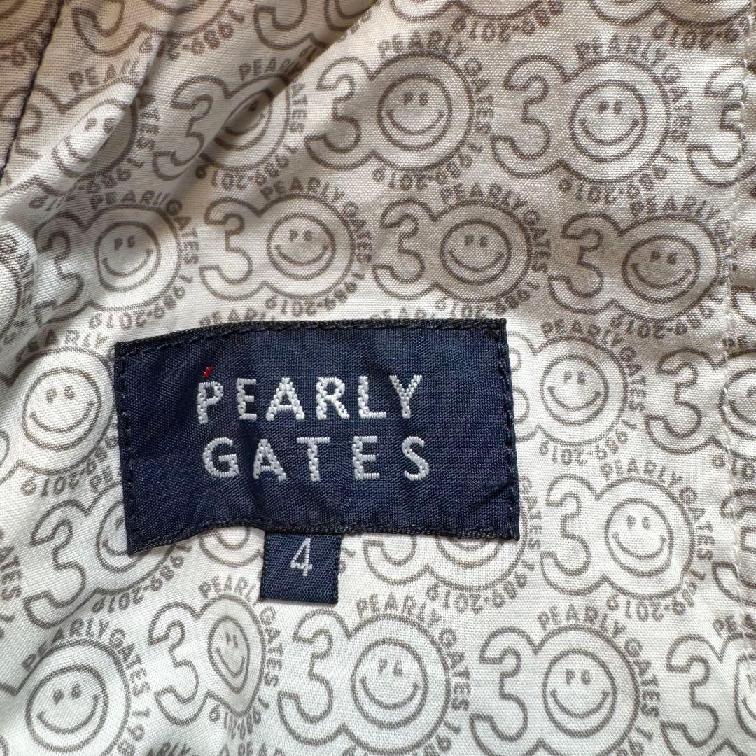 未使用級 パーリーゲイツ チェック柄 パンツ リング付き ロゴ刺繍 リング付き