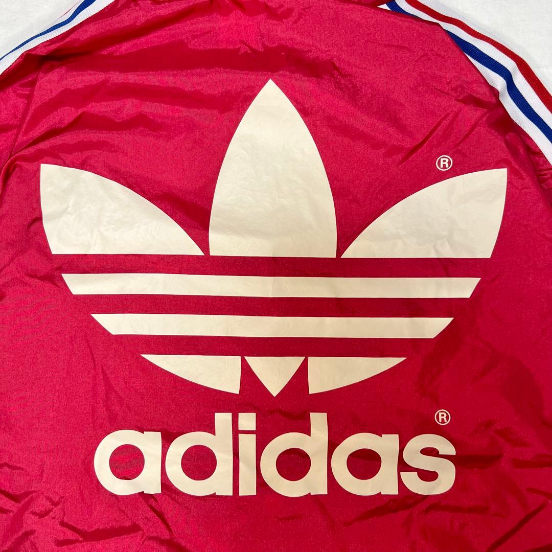 80s vintage adidas ナイロンパーカー M 赤 y2k スポーツ