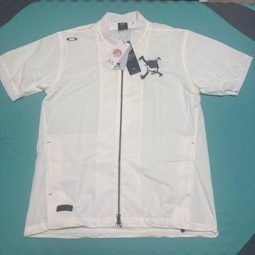 Oakley ホワイト ジップアップシャツ