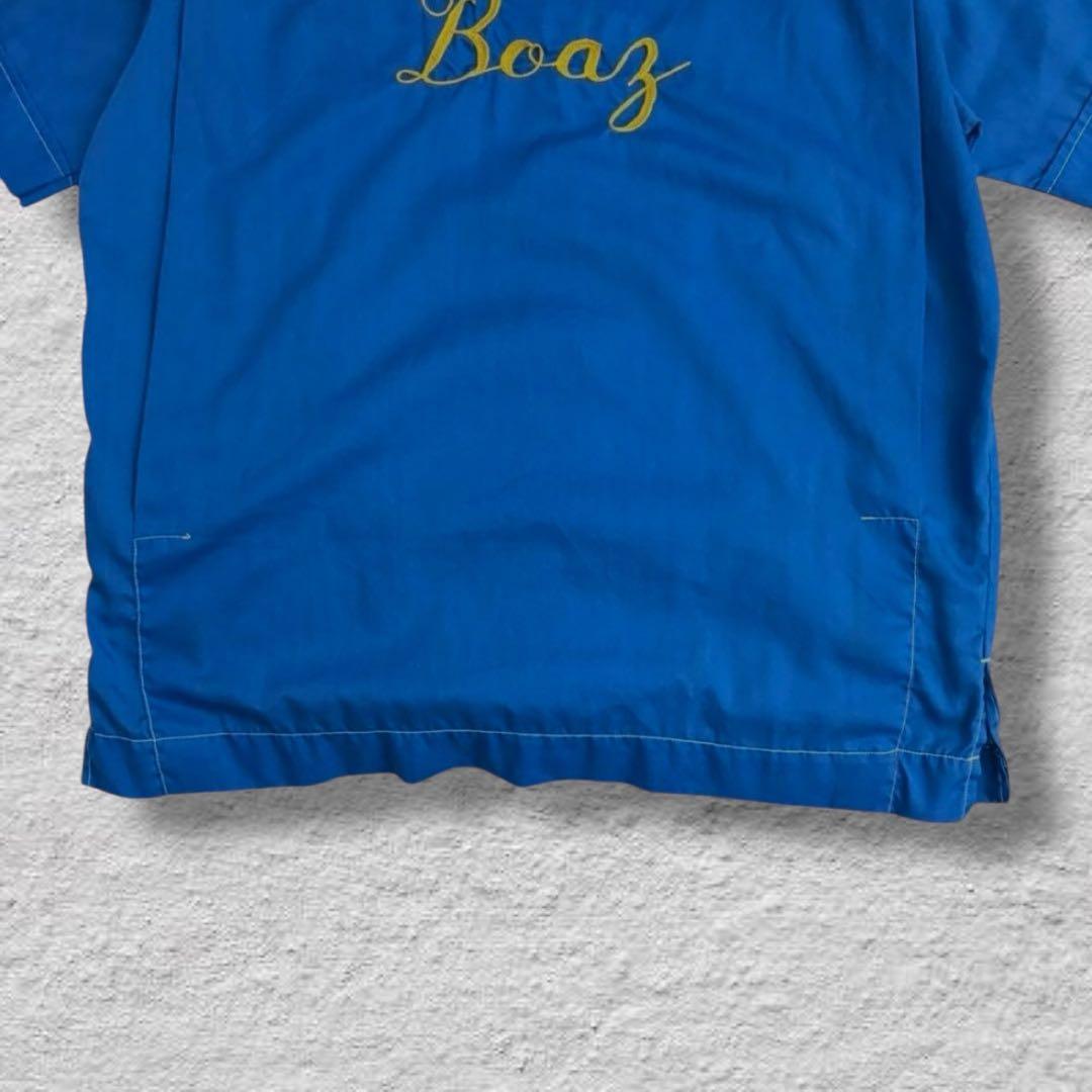 ヒルトンボーリングシャツ70s刺繍USA製チェーンステッチvintage古着