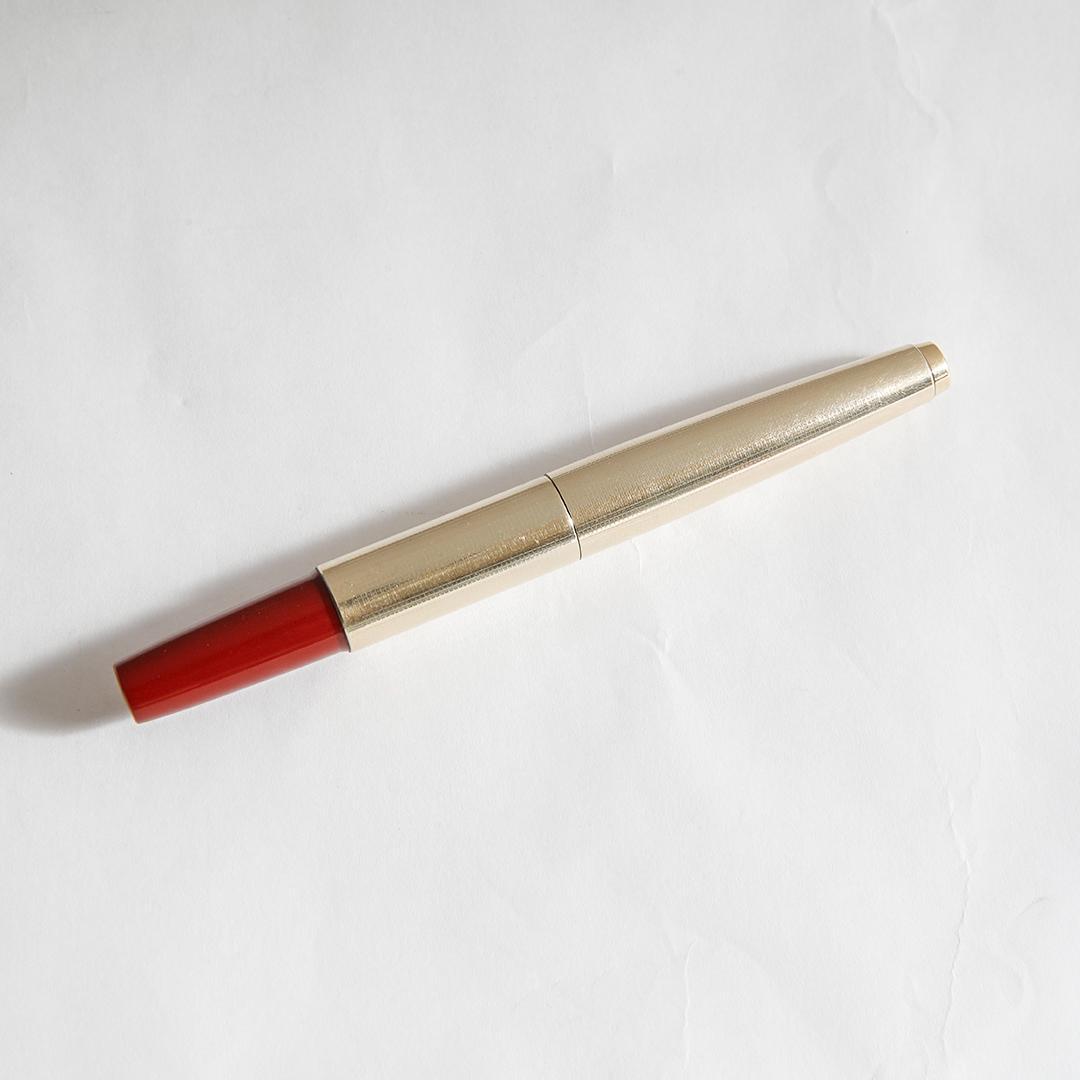 希少 PILOT パイロット Short ポケット万年筆 伸縮式 14K 中古