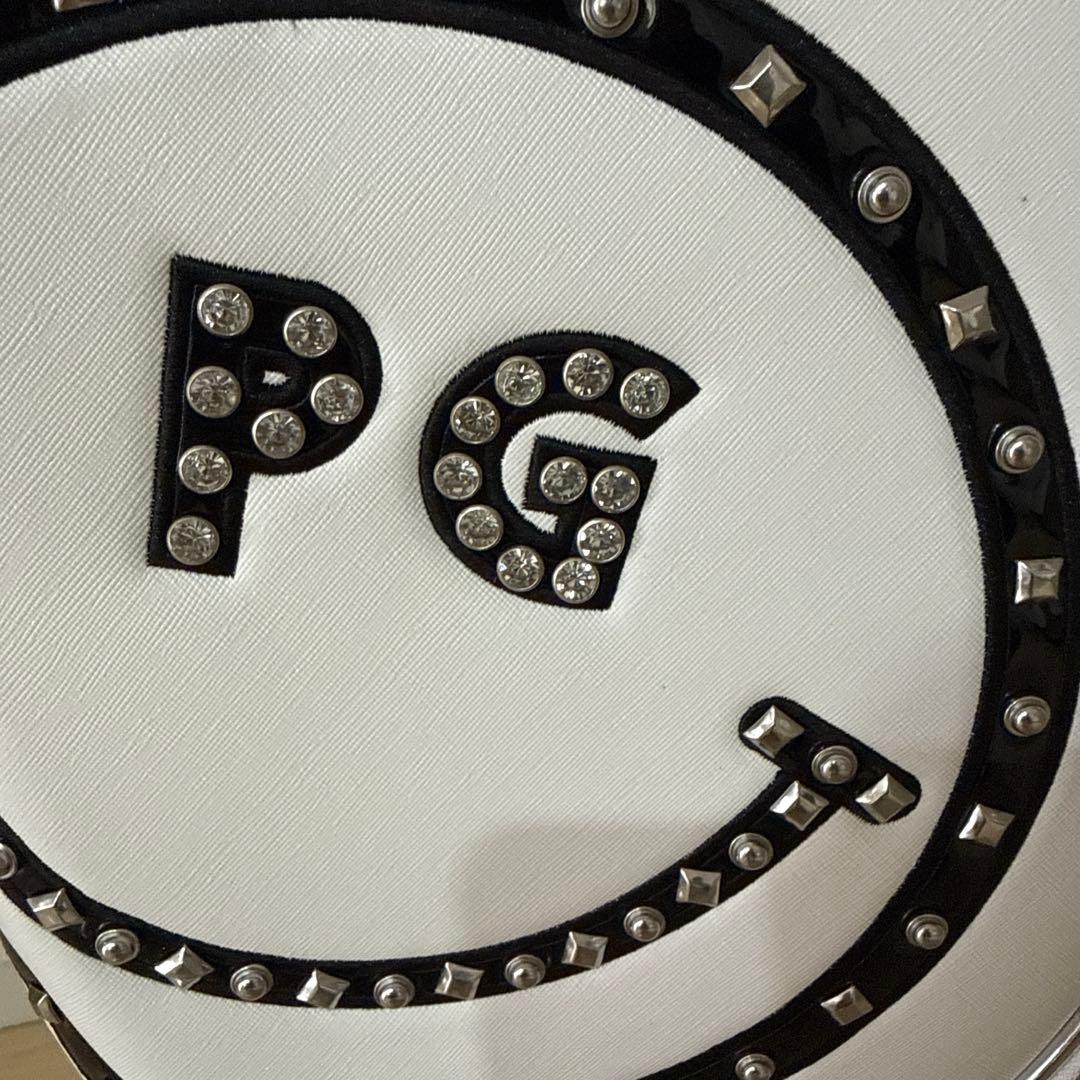 PEARLY GATES キャディバッグ ホワイト/シルバー　合成革