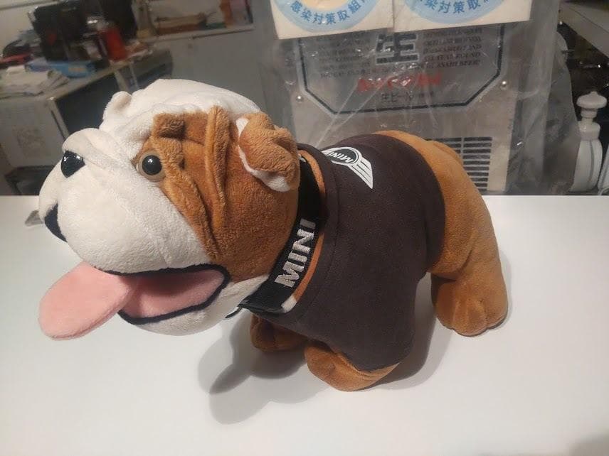 レトロ★旧車 MINI COPPER ミニクーパー ブルドッグ ぬいぐるみ 人形