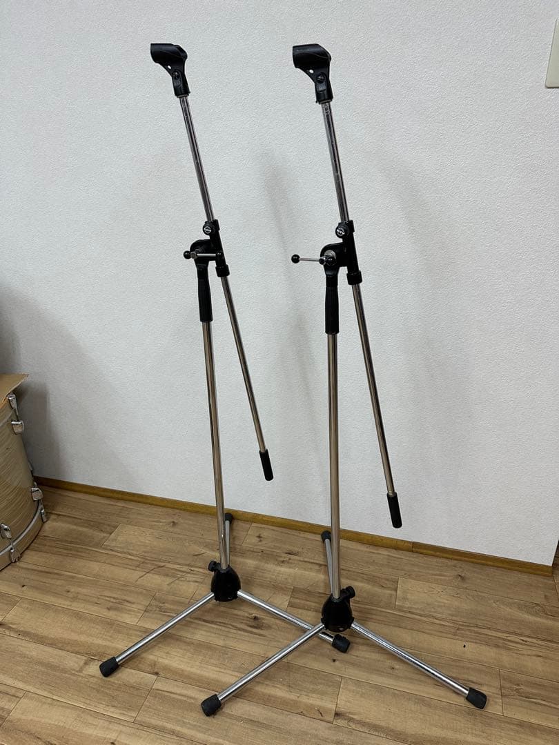 K&M ブームマイクスタンド　2本セット　SHUREマイクホルダー付き