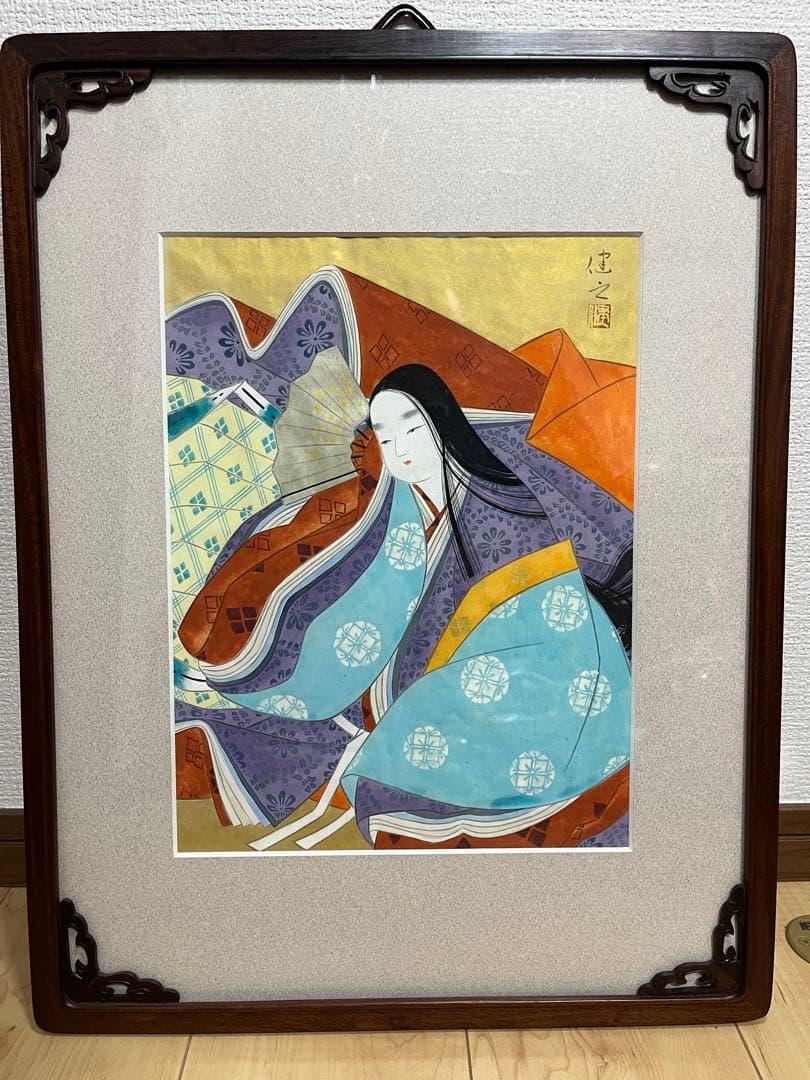 石井健之　着物美人画　日本画