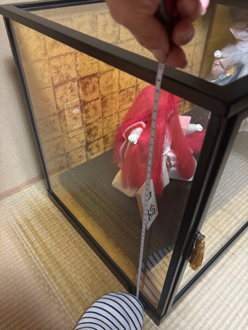 石橋の連獅子　日本人形 赤と白のセット