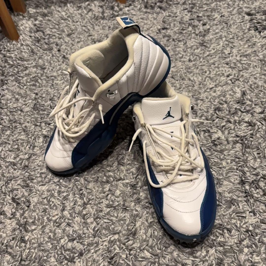 NIKE Air Jordan 12 Golf ホワイト/ネイビー 23