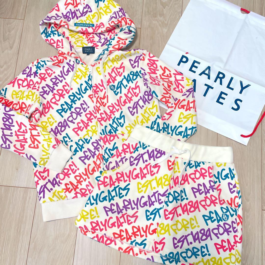 美品　パーリーゲイツ　セットアップ　0 パーカー　スカート　ワンピース