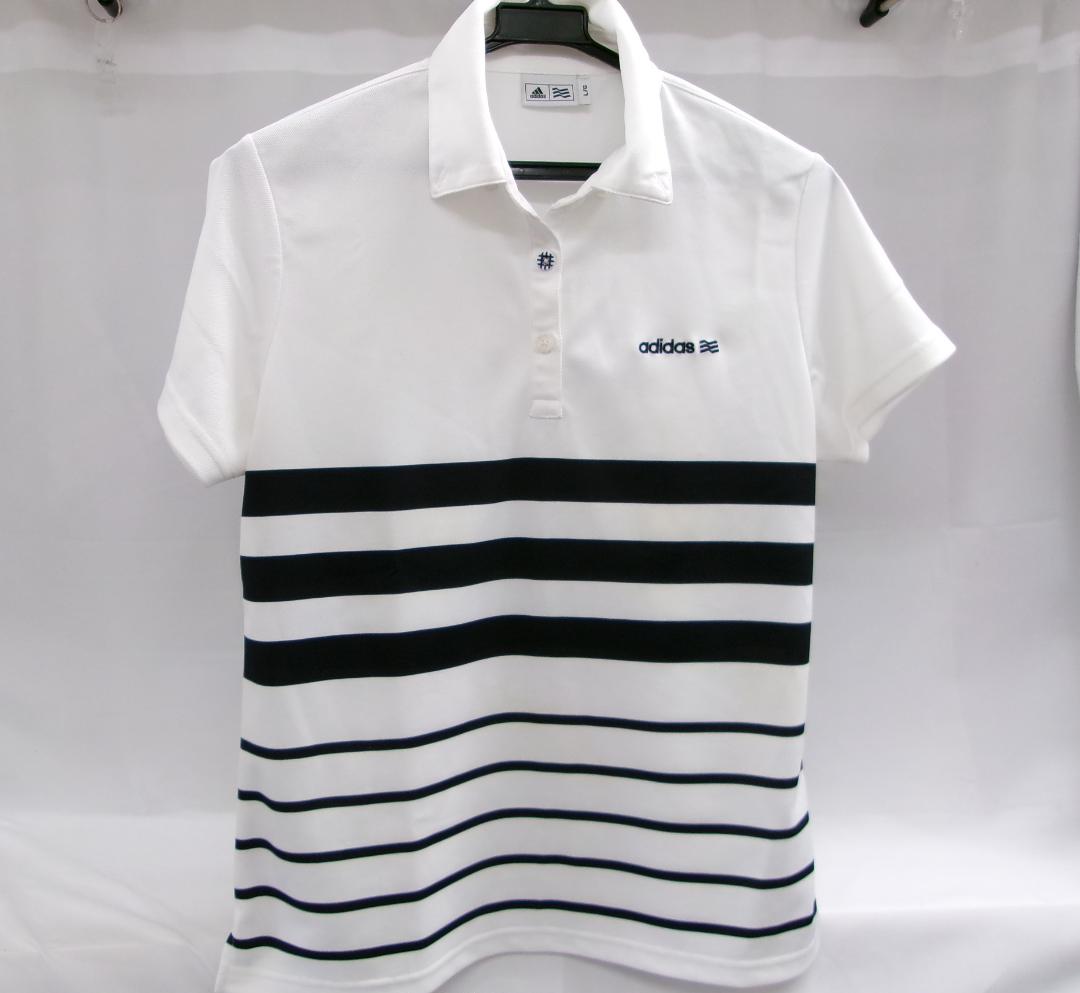 adidas ゴルフウェア　ストライプ柄　セットアップ