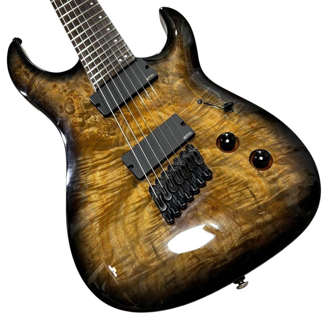 Legator 7弦　エレキギター　EMG搭載　杢目　メタル　アクティブ