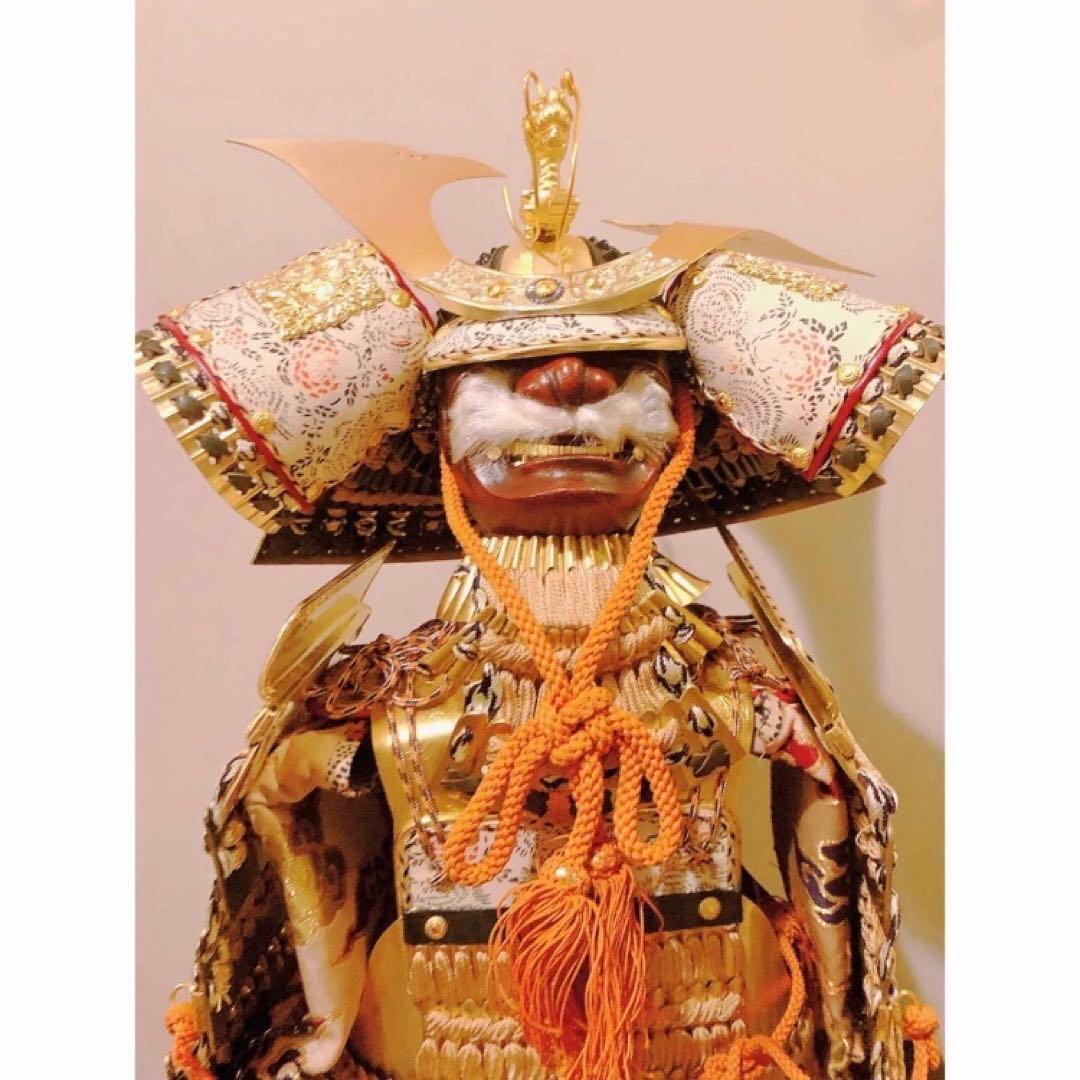 アンティーク 上原 玉鳳 作 大鎧 正絹 1970年代 龍 甲冑 武具 鎧飾り