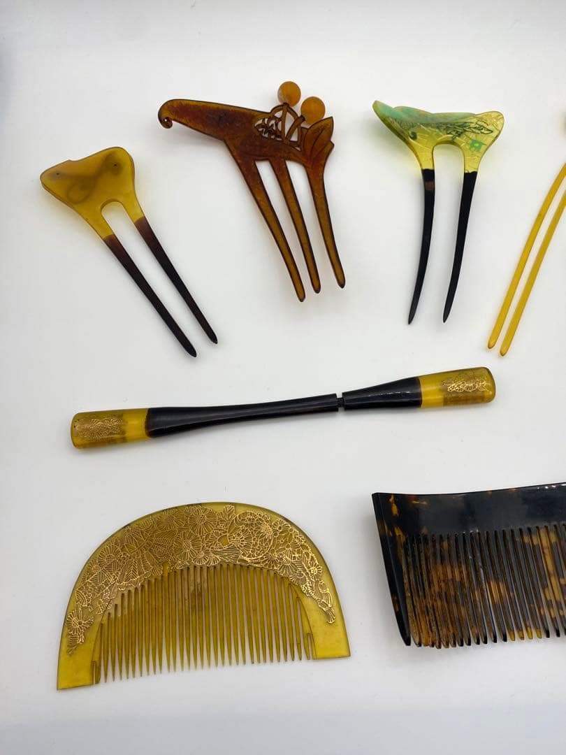 【超貴重】アンティーク簪・帯留セット11点