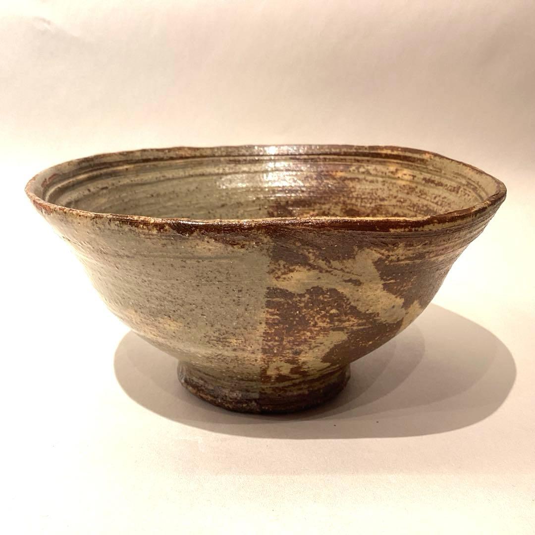 寒川義崇造　古曽部焼伊羅保茶碗