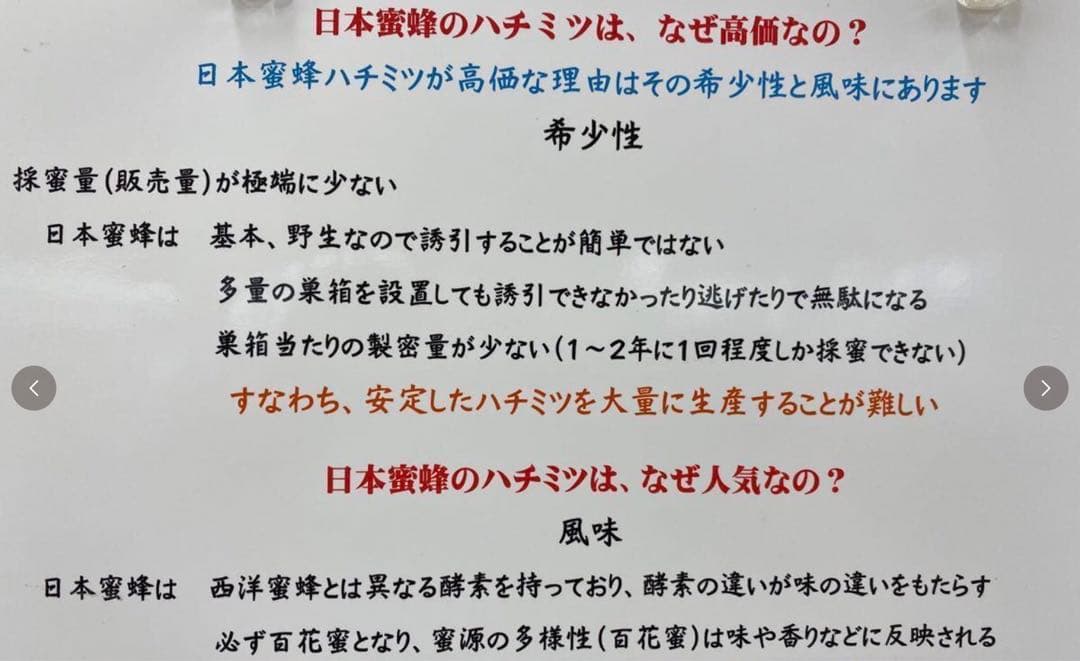 日本ミツバチ純粋垂蜜　440g6個