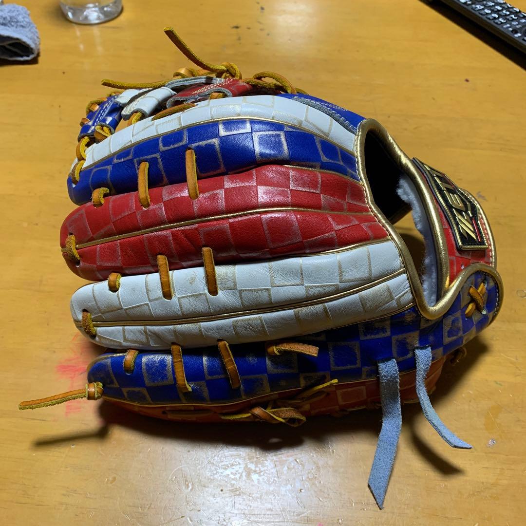 ZETT PROSTATUS 軟式グローブ 赤青白