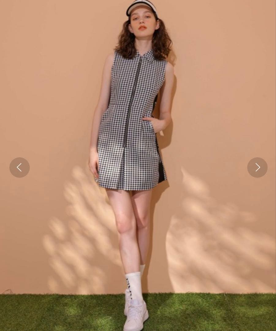 Eimy Golf Eimy Istoire ギンガムチェックジップワンピース