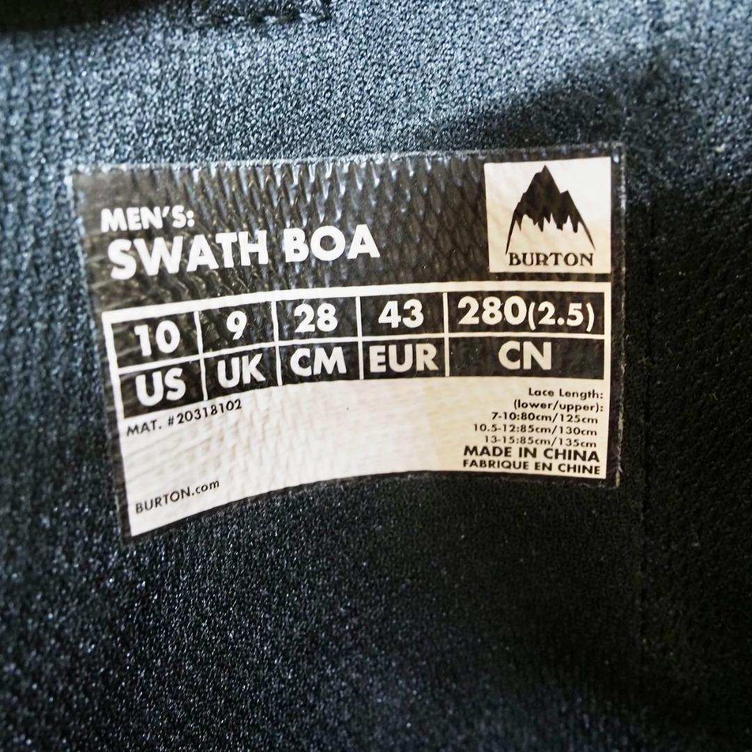 Burton SWATH BOA 10 US　バートン　スワス