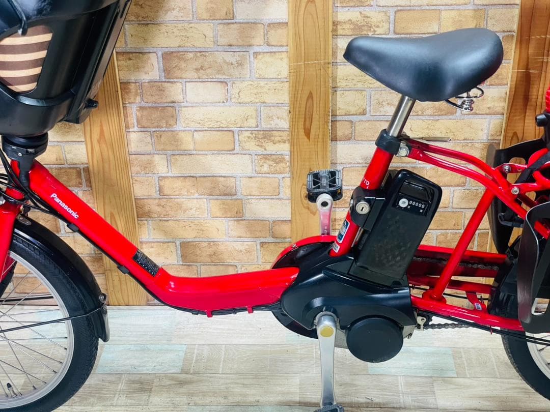 特価 レッド系 パナソニック 子供乗せ電動アシスト自転車 H3342