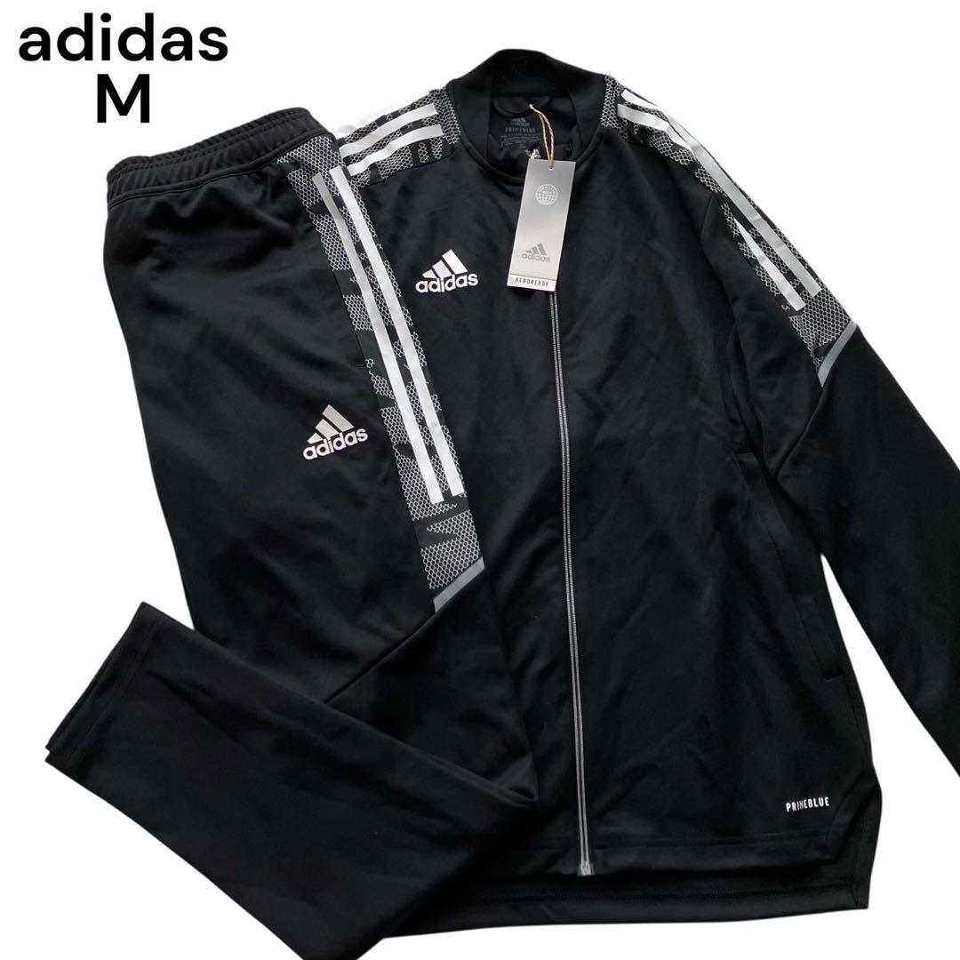 新品未使用タグ付✨アディダス トラックスーツ ジャージ上下セットアップ 黒 M