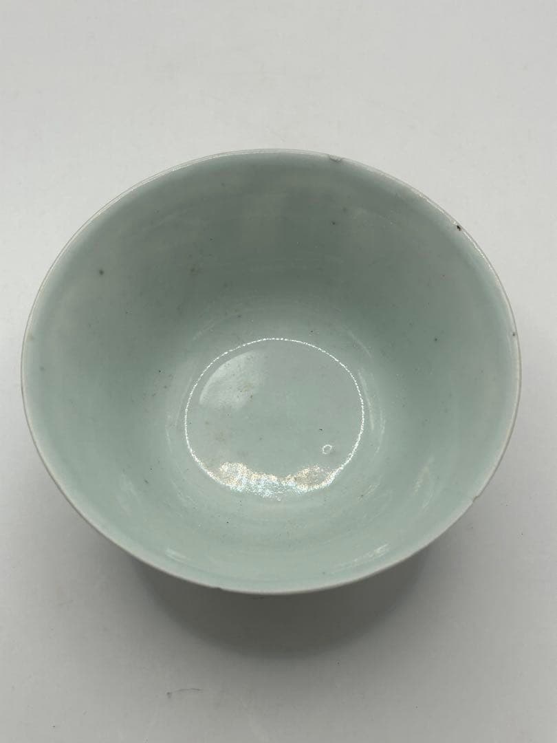 中国　清時代　染付　喜字紋お碗　送料込み0827