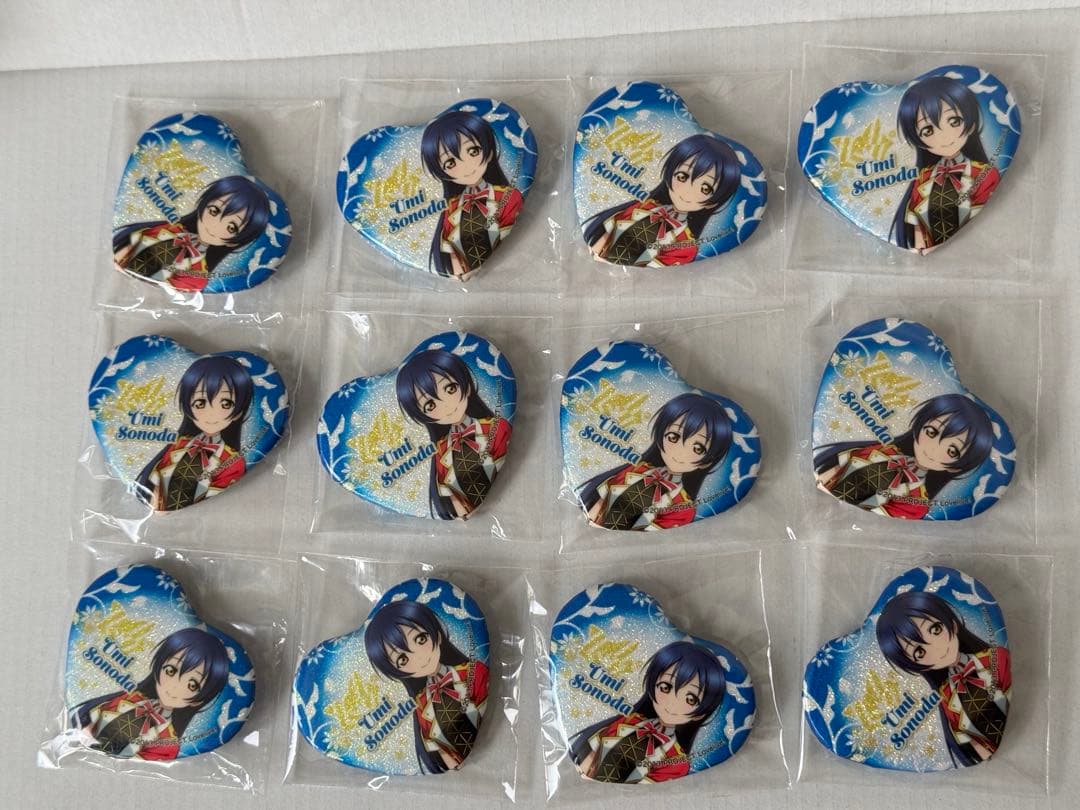 ラブライブTVアニメ放送10周年記念 海外限定園田海未ハ一トバッジ 12点セット