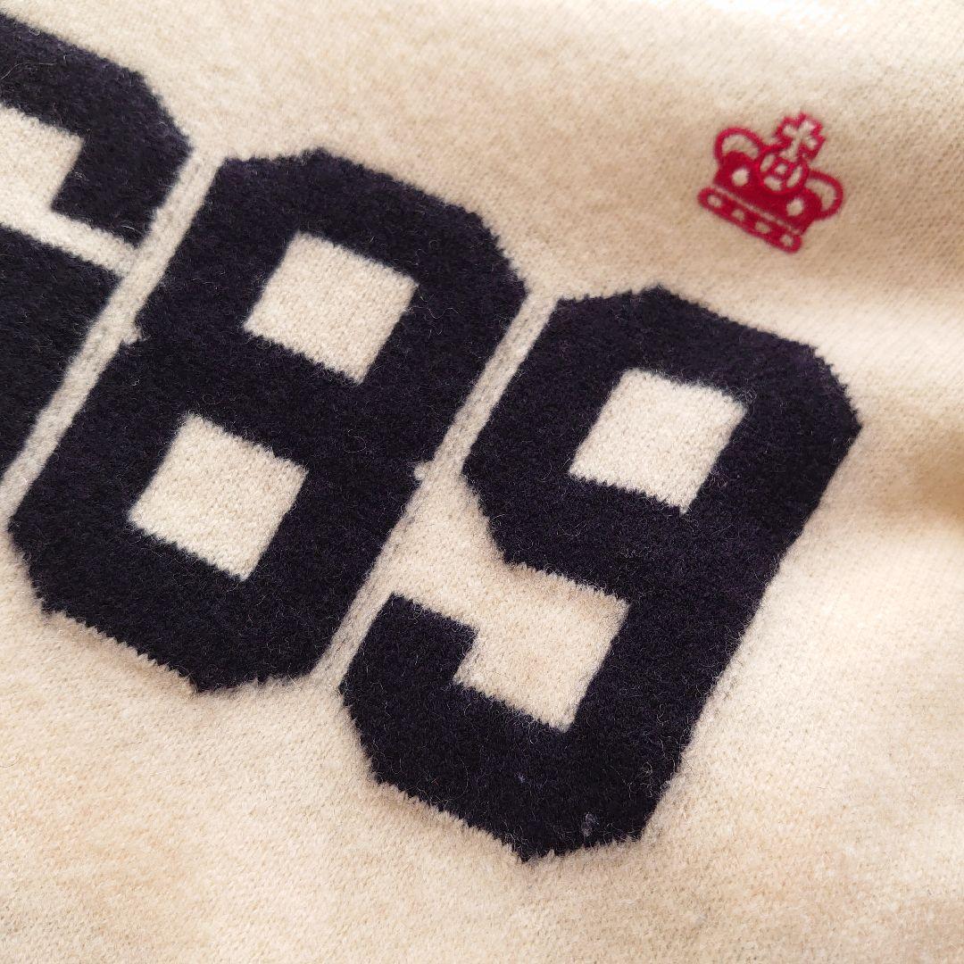 パーリーゲイツ カシミヤ 長袖セーター ニット ビッグロゴ ボーダー S相当