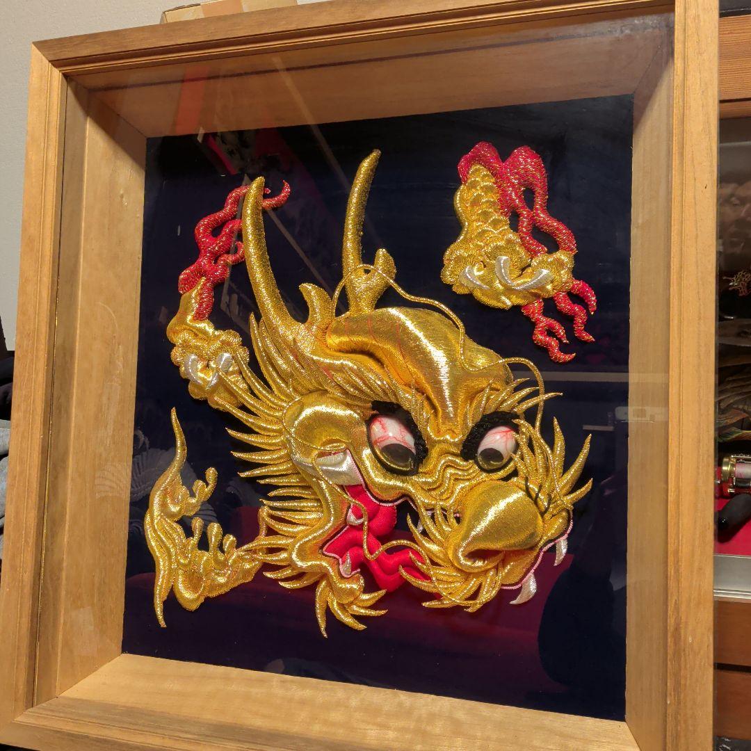 布団締め　金糸　刺繍　龍　布団太鼓　太鼓台　だんじり　山車　和柄　スカジャン