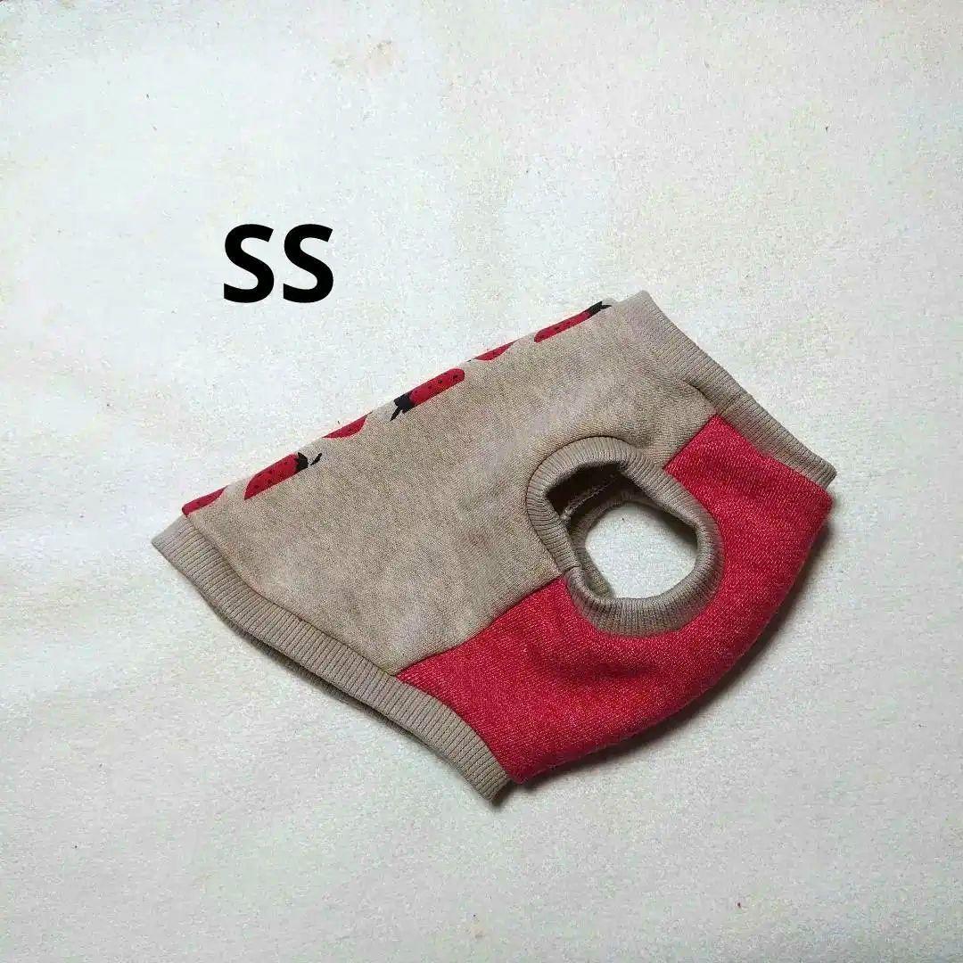 犬服 SS わんこの普段着　ときどき白いちご