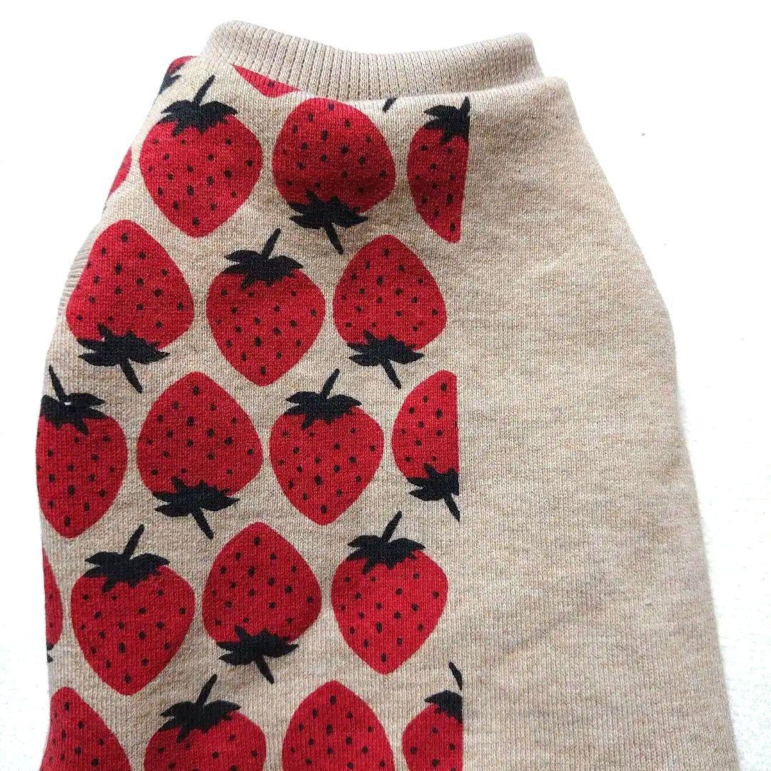 犬服 SS わんこの普段着　ときどき白いちご