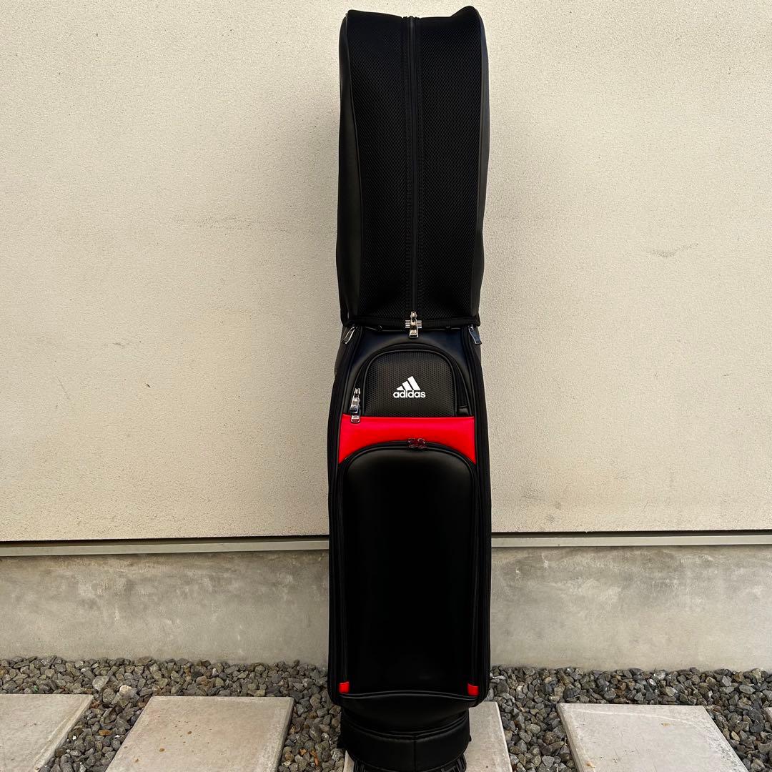 美品 アディダス ゴルフ adidas golf キャディバッグ 9.5型 黒