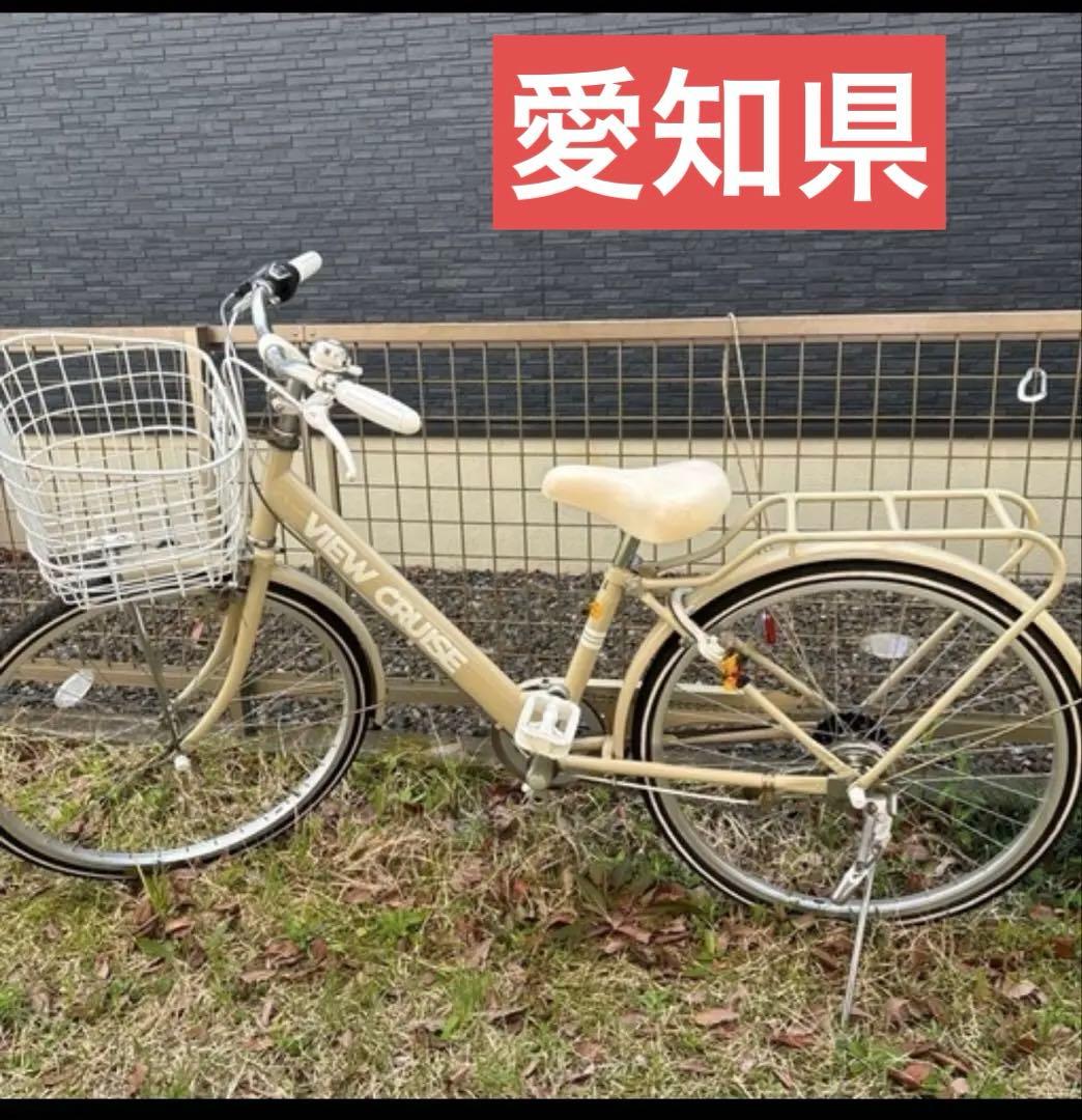 GW限定お値下げ！美品！自転車ベージュ 24インチ 前カゴ付き
