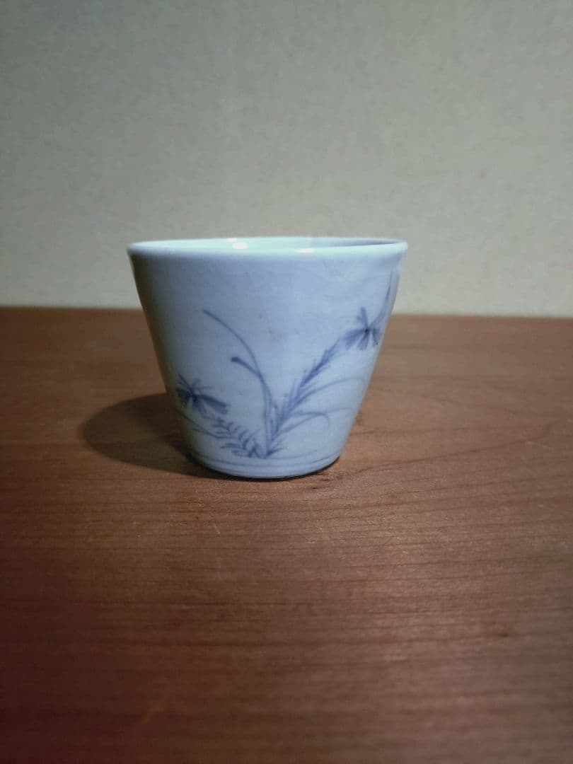 古伊万里 撫子蝶紋 猪口