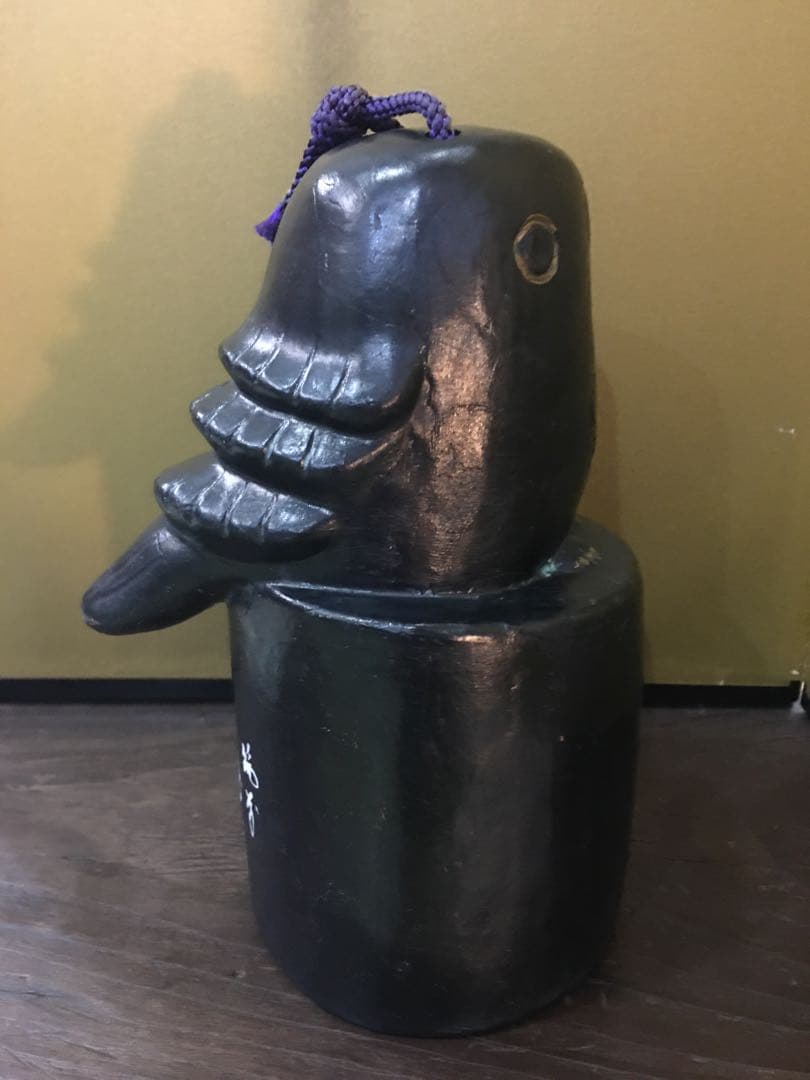 希少 鷽 ウソ 土鈴 太宰府 井上博秀 特大 16.5cm 縁起物 民芸 昭和