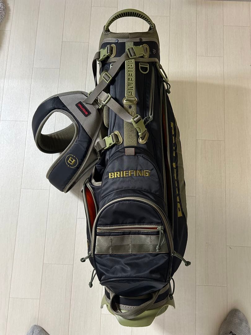 BRIEFING キャディバッグ ブラック/オリーブ　 ネームプレート未使用