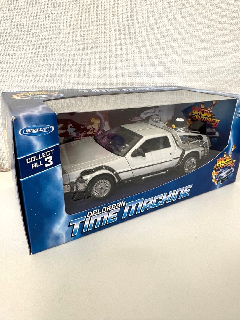 デロリアン 未開封品3点セット 1/24 WELLY製(絶版品 )タイムマシーン