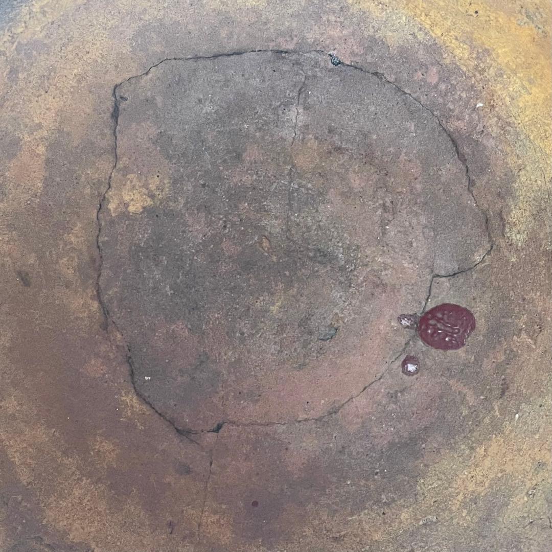 南蛮？ 櫛目波状文壺 ニュウ多い 状態考慮 検）古備前 古信楽 お歯黒壺