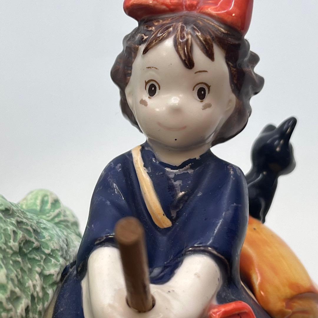 【レア】魔女の宅急便 オルゴール 置物 キキ　ジジ ルージュの伝言 ジブリ　陶器