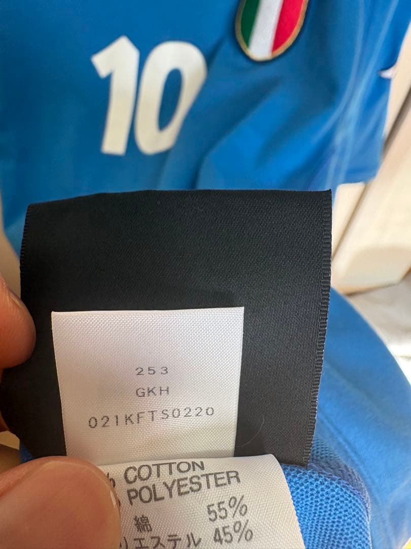 【正規品】Kappa イタリア代表 TOTTI 10番シャツ　2002
