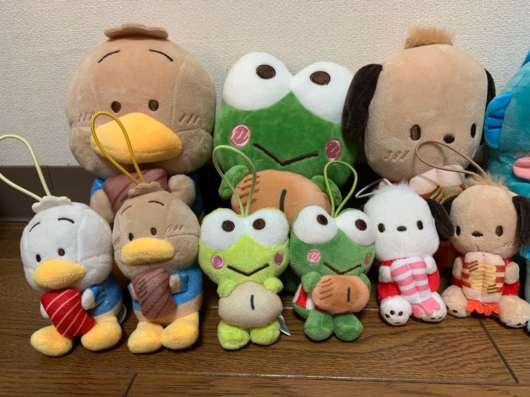 スシロー はぴだんぶい コラボ限定 ぬいぐるみ フルコンプリート サンリオ18点