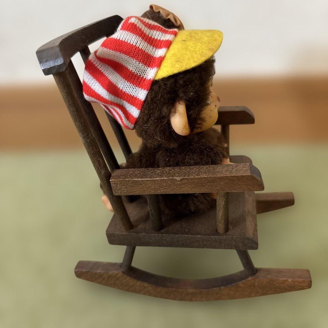 レア‼️昭和レトロ　ブルーアイ　モンチッチ　ロッキングチェアー