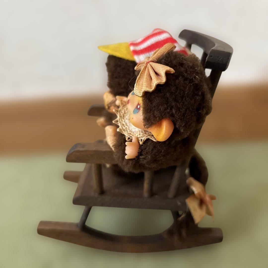 レア‼️昭和レトロ　ブルーアイ　モンチッチ　ロッキングチェアー