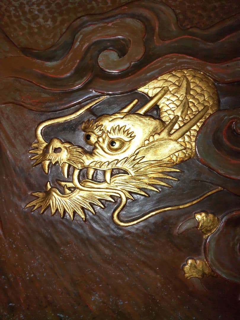 富士龍鎌倉彫り額飾り