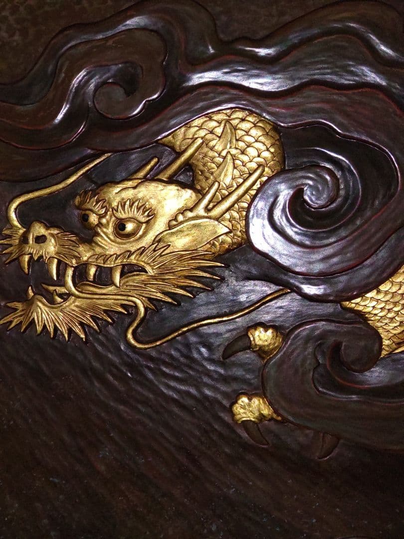 富士龍鎌倉彫り額飾り