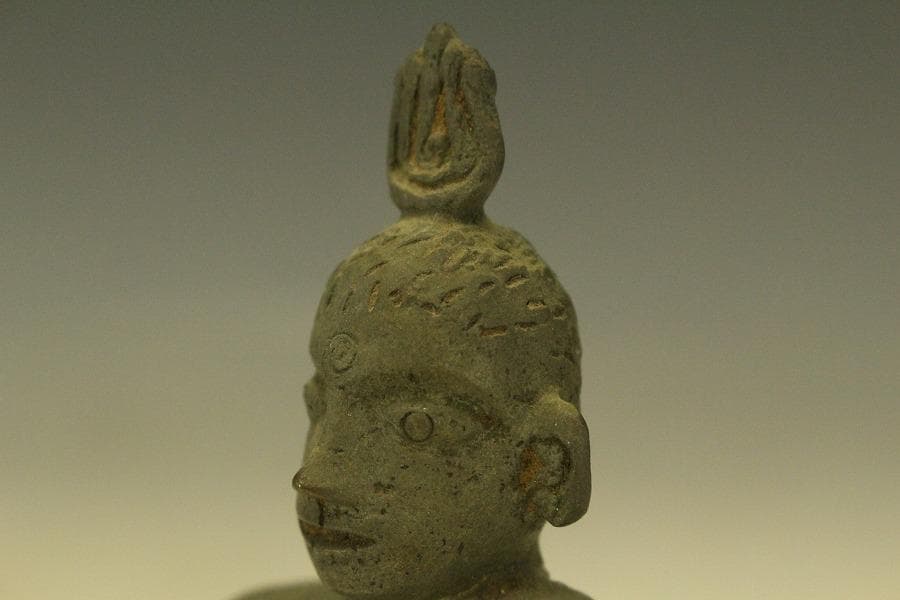 仏教 東南アジア スコータイ 古銅 仏像 高14.5cm 時代物(A429)