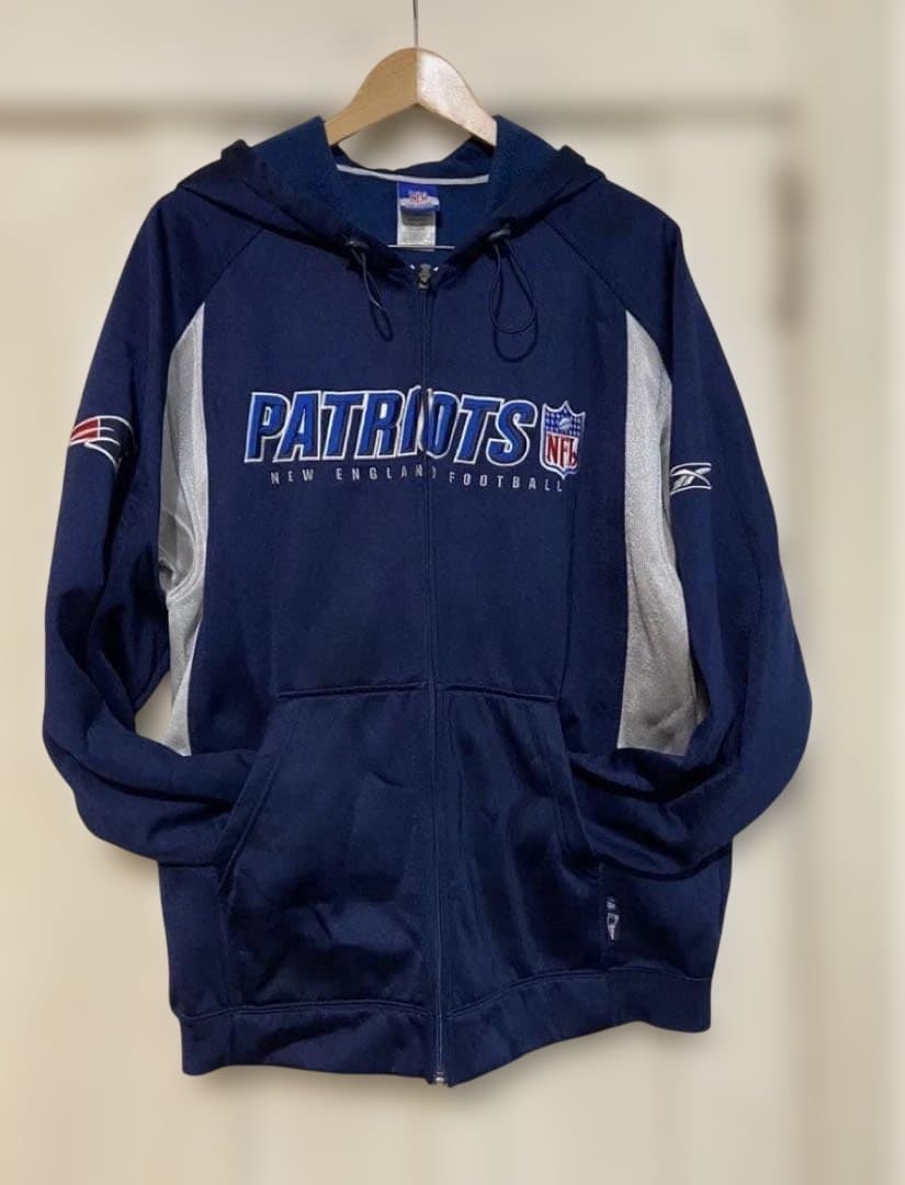 Reebok New England Patriotsフルジップフーディ L/G