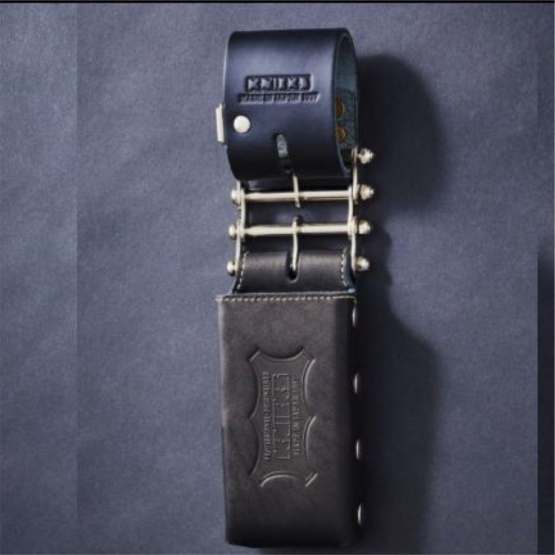 ニックス KNS-100LDX-3総ヌメ革3連結チェーンタイプ鳶レベルホルダー茶