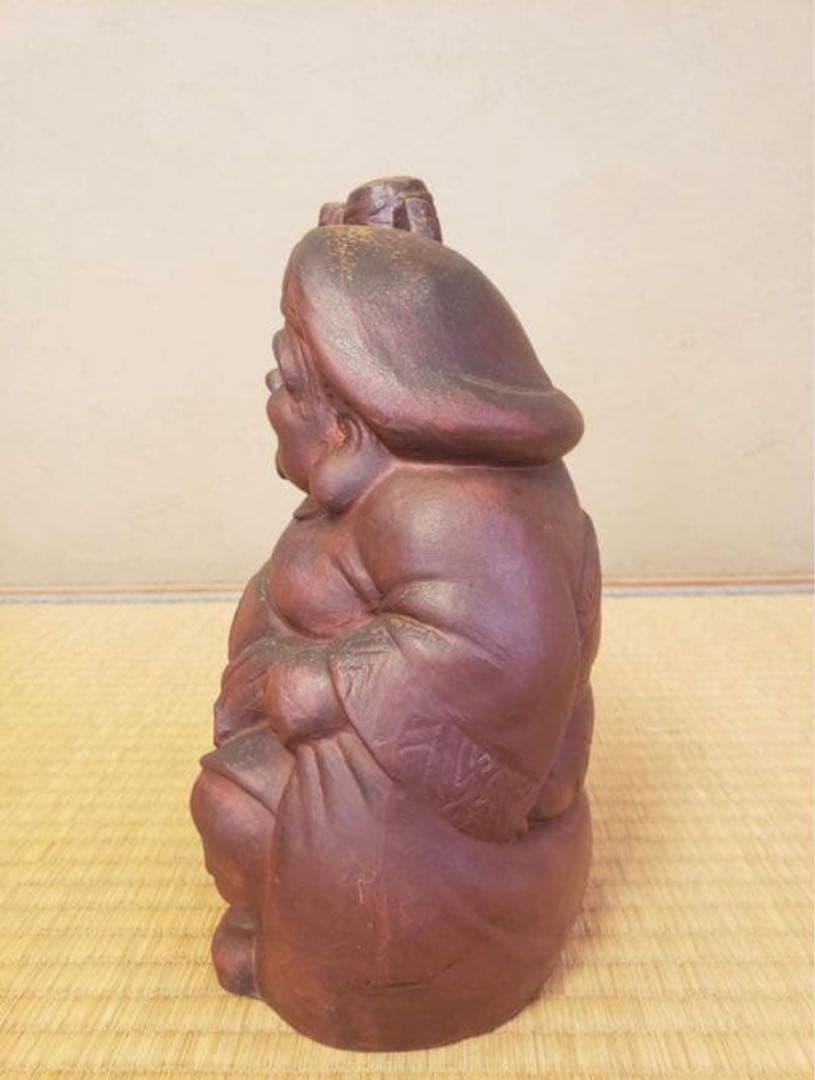 福の神像 陶器製 置物 大黒様　恵比寿様　高さ約25㎝　113